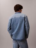 Denim Embossed Denim Overshirt  Men