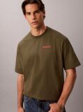 Green Relaxed Calvins Or Nothing Graphic T-Shirt  Men