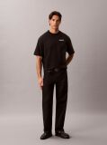 Black Relaxed Calvins Or Nothing Graphic T-Shirt  Men