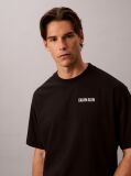 Black Relaxed Calvins Or Nothing Graphic T-Shirt  Men