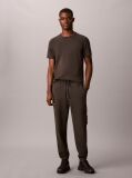 Black Cotton Terry Cargo Joggers  Men