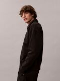 Black Heavy Jersey Logo Long Sleeve Polo Shirt  Men