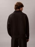 Black Heavy Jersey Logo Long Sleeve Polo Shirt  Men