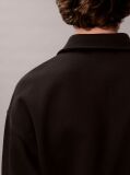 Black Heavy Jersey Logo Long Sleeve Polo Shirt  Men