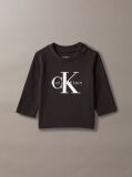 Μαύρο Βρεφικό Μακρυμάνικο T-shirt Με Λογότυπο  Βρεφικά
