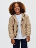 Beige Kids' Hooded Harrington Jacket  Boys