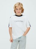 Λευκό T-shirt Με Colour Block Ρίγα  Αγόρι