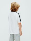 Λευκό T-shirt Με Colour Block Ρίγα  Αγόρι