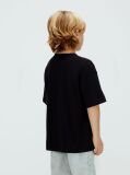 Μαύρο T-Shirt Με Διχτυωτό Λογότυπο Μπροστά  Αγόρι