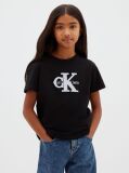 Black Kids' Logo T-shirt  Girls