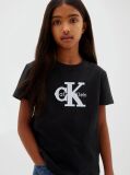Black Kids' Logo T-shirt  Girls