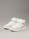 Multi Kids High Top Lace-Up/Velcro Sneaker  Girls