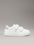 White Low Cut Velcro Sneaker  Girls