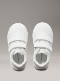 White Low Cut Velcro Sneaker  Girls