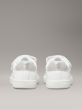 White Low Cut Velcro Sneaker  Girls