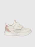 White Low Cut Velcro Sneaker  Girls