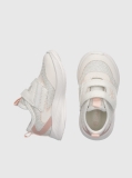 White Low Cut Velcro Sneaker  Girls