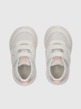 White Low Cut Velcro Sneaker  Girls