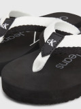 Black Kids Logo Print Flip Flop  Kids Unisex