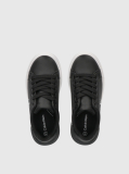 Black Kids Low Cut Lace-Up Sneakers  Kids Unisex