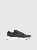Black Retro Tennis Low Multilayer Trainers  Men