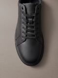 Μαύρο Δερμάτινα Sneakers  Άνδρας