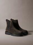 Grey Suede Lug Chelsea Boots  Men