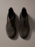 Grey Suede Lug Chelsea Boots  Men