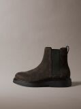 Grey Suede Lug Chelsea Boots  Men