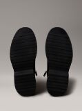 Black Leather Zip Lace-Up Boots  Men