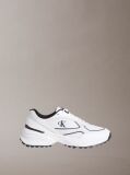 Λευκό Sneakers Από Δέρμα Και Αναπνεύσιμο Δίχτυ  Άνδρας