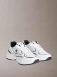 Λευκό Sneakers Από Δέρμα Και Αναπνεύσιμο Δίχτυ  Άνδρας