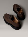 Brown Nubuck Leather Lug Sole Derby Shoes  Men