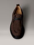 Brown Nubuck Leather Lug Sole Derby Shoes  Men