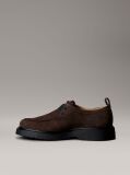 Brown Nubuck Leather Lug Sole Derby Shoes  Men