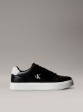 Black Leather Signature Logo Trainers  Men
