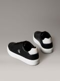 Black Leather Signature Logo Trainers  Men