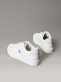 White Leather Signature Logo Trainers  Men