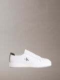 White Leather Signature Logo Trainers  Men