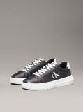 Black Leather Trainers  Women