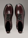 Brown Leather Platform Boots  Women