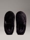 Black Faux Fur Slippers  Women