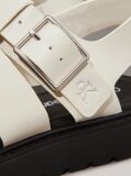 White Leather Fisherman Sandals  Women
