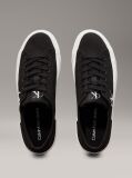 Black Canvas Platform Trainers  Women