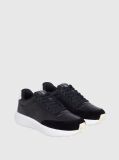 Μαύρο Δερμάτινα Sneakers  Γυναίκα
