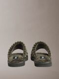 Grey Soft Padded Corduroy Slippers  Women
