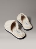 Grey Soft Padded Corduroy Slippers  Women