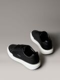 Black Leather Durable Traction NYC Trainers  Women