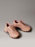 Ροζ Sneakers Από Δέρμα Και Αναπνεύσιμο Δίχτυ  Γυναίκα