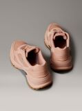 Ροζ Sneakers Από Δέρμα Και Αναπνεύσιμο Δίχτυ  Γυναίκα